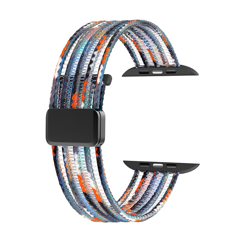 Fish Silk Mesh Breathable Magnetic Strap for Apple Watch