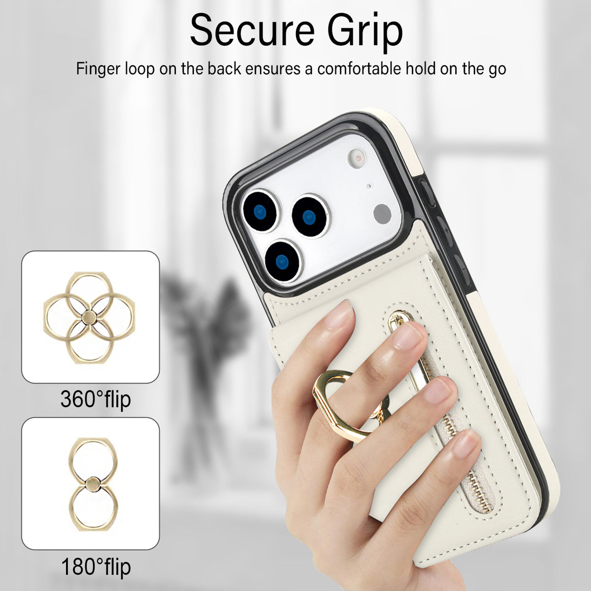 Slim Leather Wallet Case for iPhone