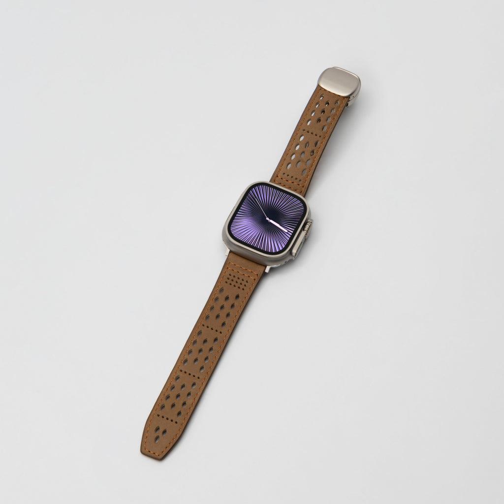 Premium Soft Leather Apple Watch Band - Breathable & Durable