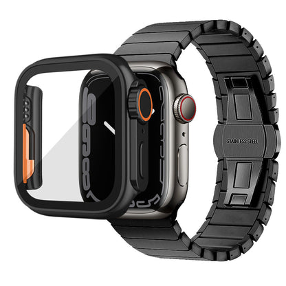 Ultra-thin Waterproof Apple Watch Case with Tempered Glass Film
