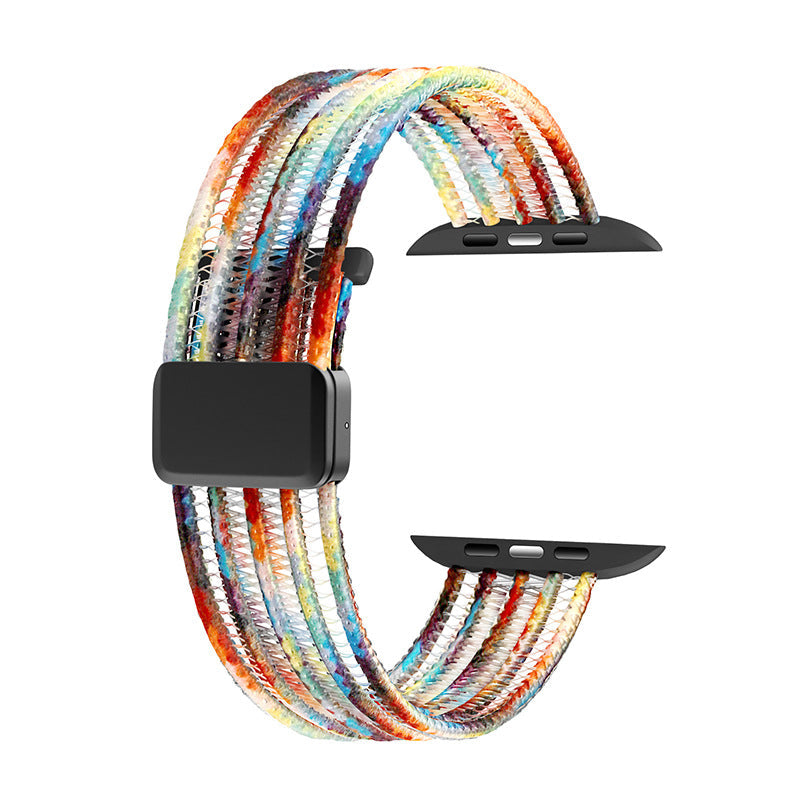 Fish Silk Mesh Breathable Magnetic Strap for Apple Watch