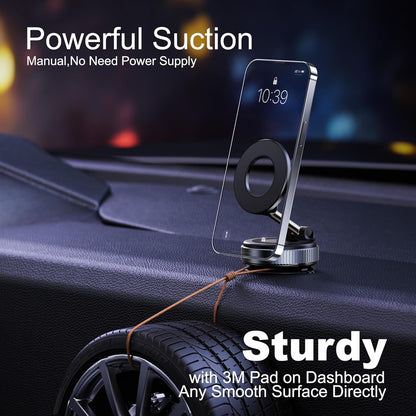 Adjustable Folding Magnetic Car Phone Mount - 360° Rotation