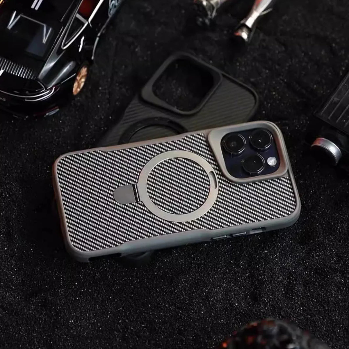 Magnetic Case with Rotating Kickstand for iPhone