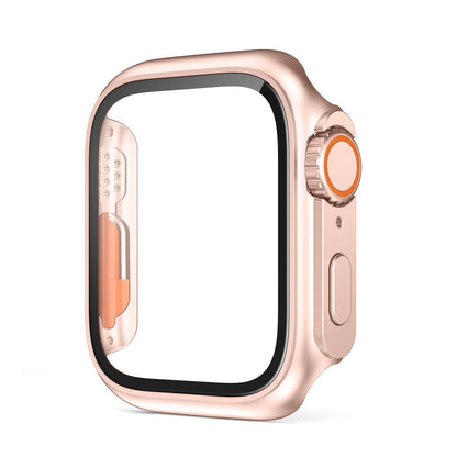 Ultra-thin Waterproof Apple Watch Case with Tempered Glass Film