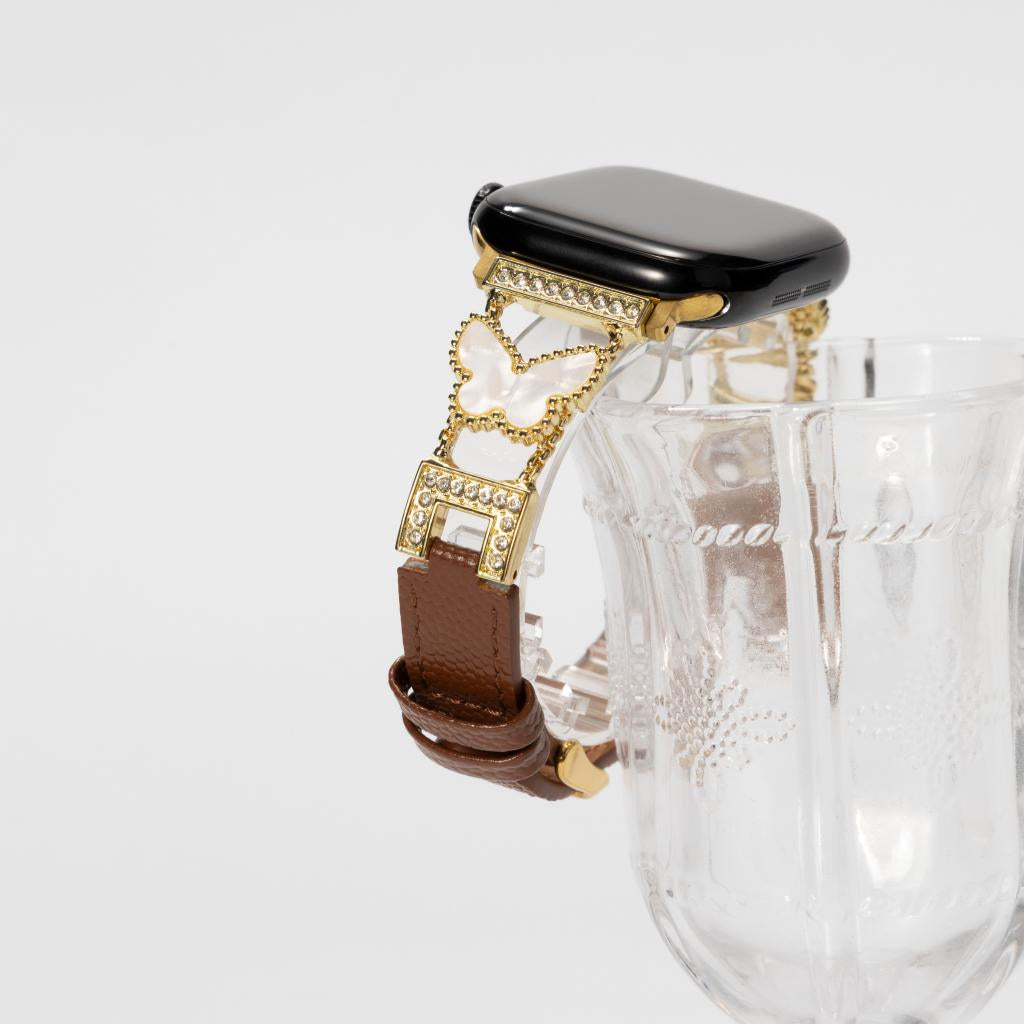 Mariposa Butterfly Leather Apple Watch Strap