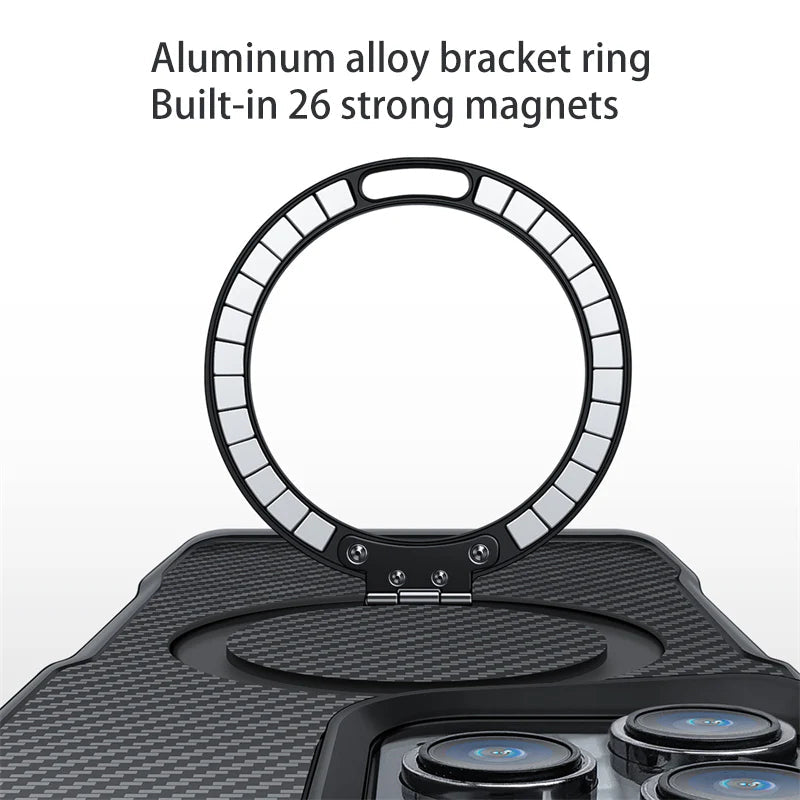 Magnetic Case with Rotating Kickstand for iPhone
