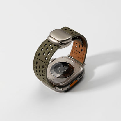 Premium Soft Leather Apple Watch Band - Breathable & Durable