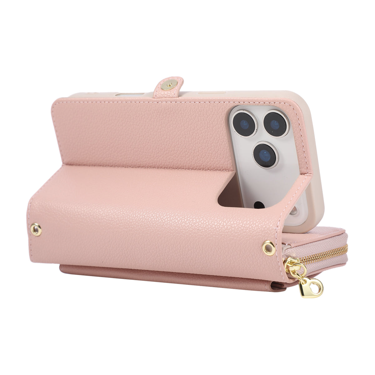 5-in-1 Leather Crossbody Phone Case