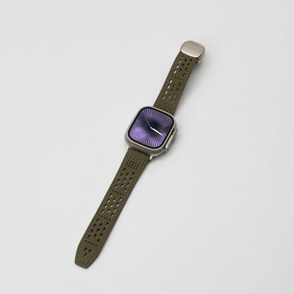 Premium Soft Leather Apple Watch Band - Breathable & Durable