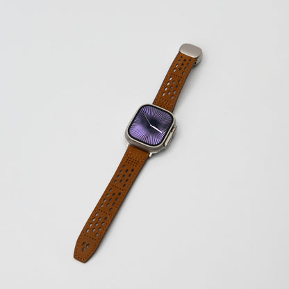 Premium Soft Leather Apple Watch Band - Breathable & Durable