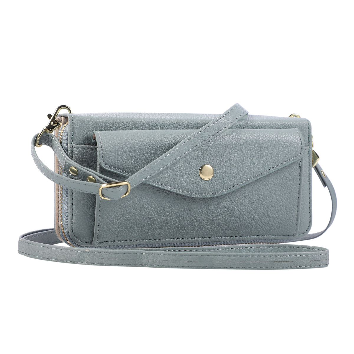 5-in-1 Leather Crossbody Phone Case