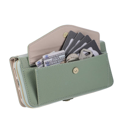 5-in-1 Leather Crossbody Phone Case