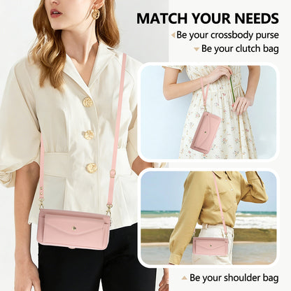5-in-1 Leather Crossbody Phone Case