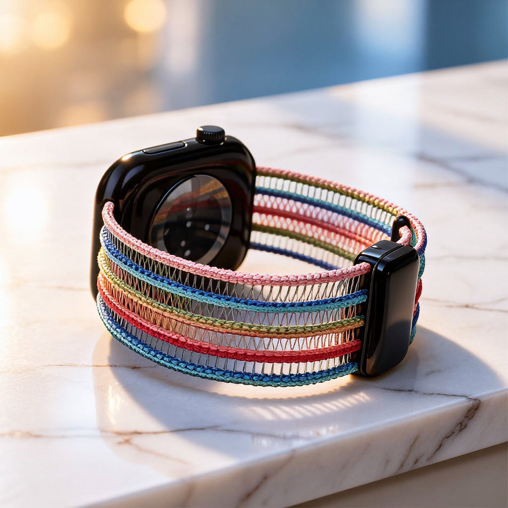 Fish Silk Mesh Breathable Magnetic Strap for Apple Watch