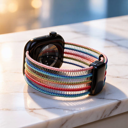 Fish Silk Mesh Breathable Magnetic Strap for Apple Watch