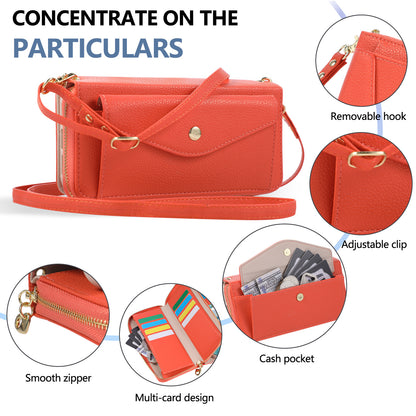 5-in-1 Leather Crossbody Phone Case