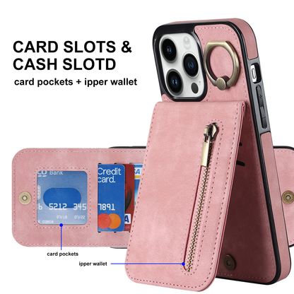 Slim Leather Wallet Case for iPhone