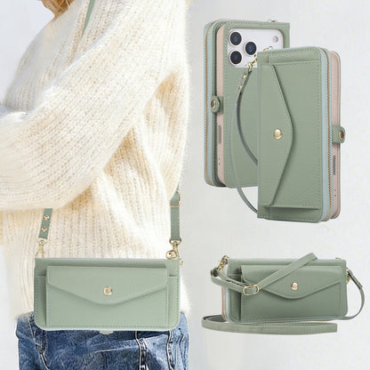 5-in-1 Leather Crossbody Phone Case