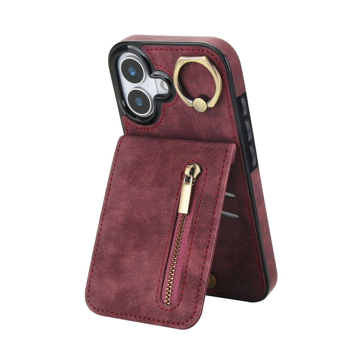 Slim Leather Wallet Case for iPhone